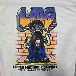 Loser Machine Company Neighborhood Watch White T-Shirt Small NWT